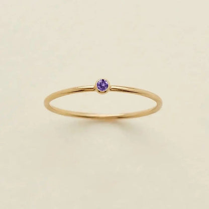 Delicate Gemstone Birthstone Ring