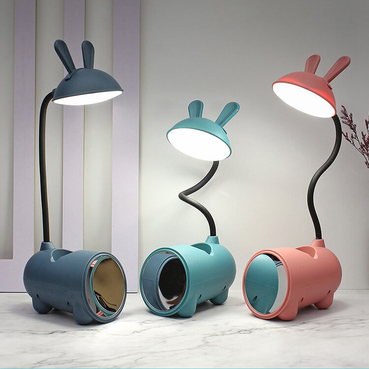 Compact LED Desk Lamp with USB Port and Pen Tray