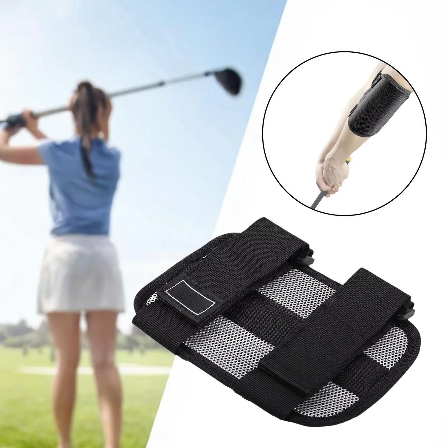 Easy Golf Swing Trainer Elbow Alignment Aid - Halri