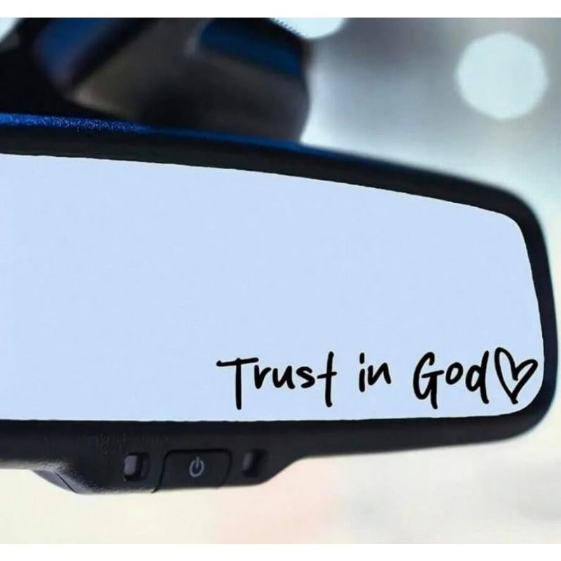 Faith Rear View Mirror Car Sticker