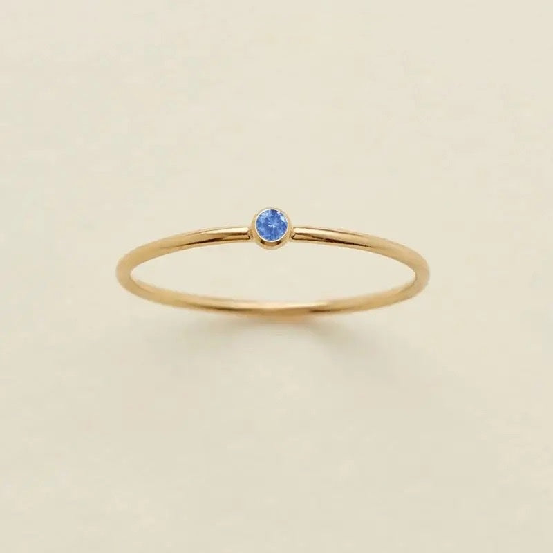 Delicate Gemstone Birthstone Ring