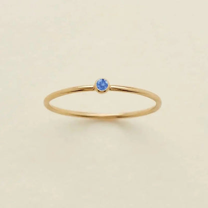 Delicate Gemstone Birthstone Ring