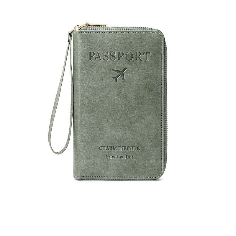 Travel RFID Blocking Leather Wallet