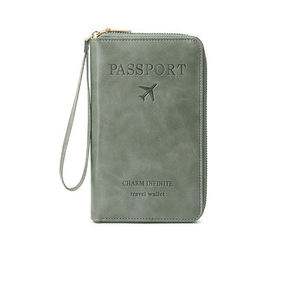 Travel RFID Blocking Leather Wallet