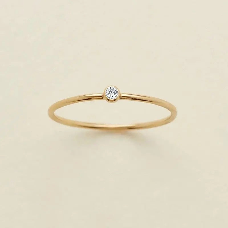 Delicate Gemstone Birthstone Ring