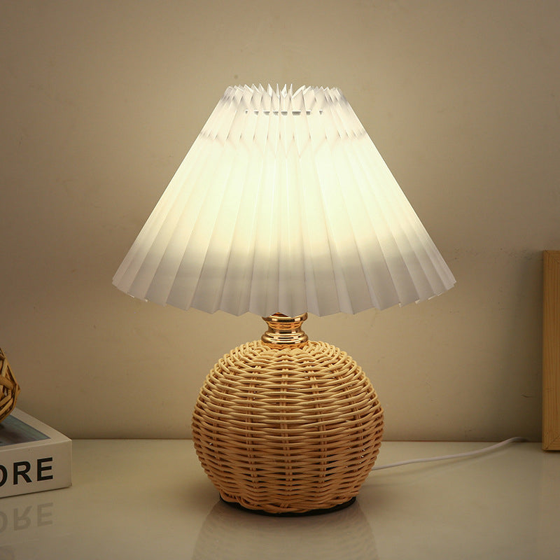 Soft Fabric Shade Nordic LED Bedside Lamp