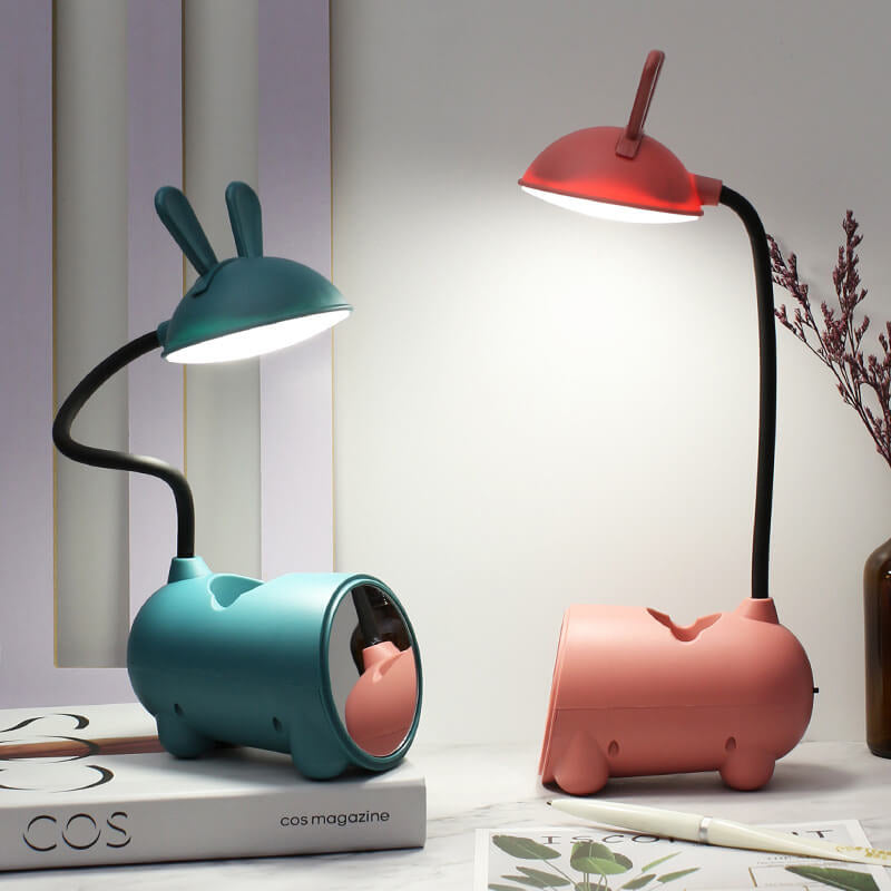 Colorful LED Table Lamp with USB Port and Pen Tray - Halri