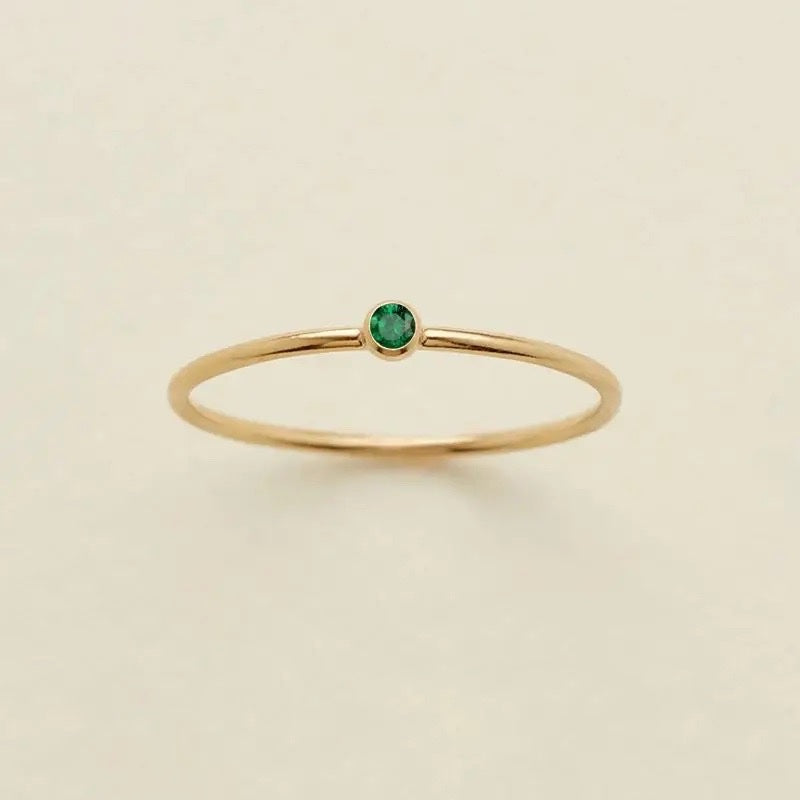 Delicate Gemstone Birthstone Ring