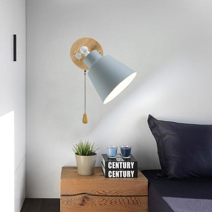 Simple Wooden Metal Wall Lamp - Halri