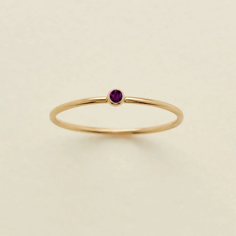 Delicate Gemstone Birthstone Ring