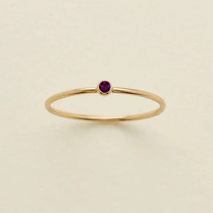Delicate Gemstone Birthstone Ring