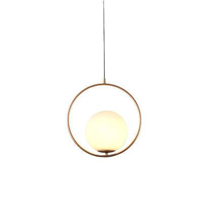 Glarefusion Modern Frosted Glass Ball Chandelier