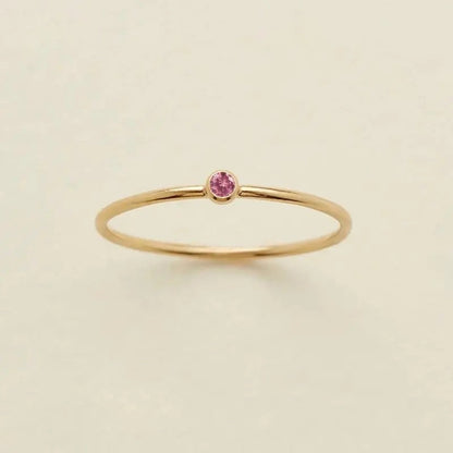 Delicate Gemstone Birthstone Ring