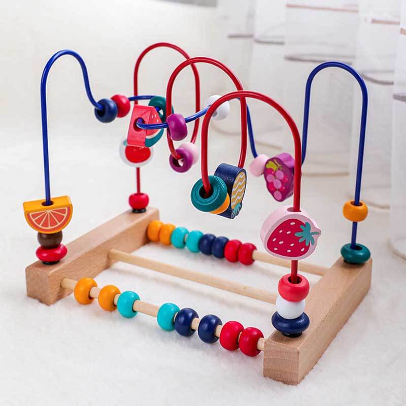 Montessori Wooden Bead Toy for Kids Learning Fun - Halri