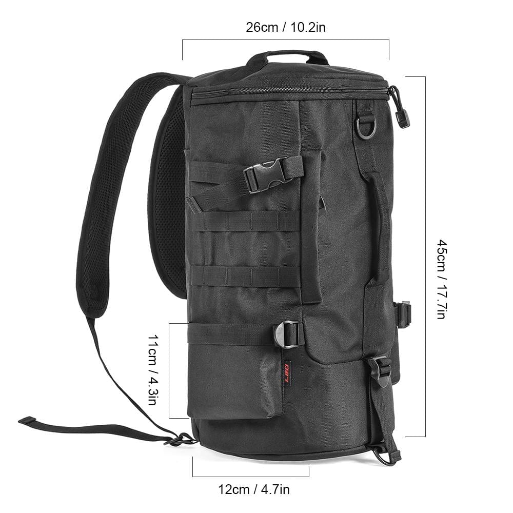 Compact Fishing Gear Bag with Rod Storage