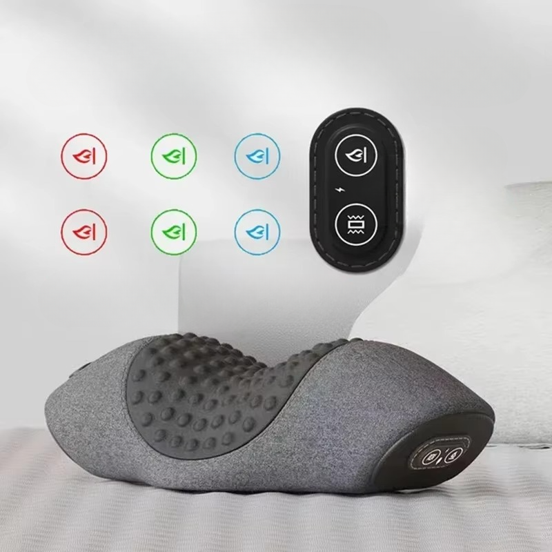 Warm Neck Massage Pillow with Heat and Vibration Therapy