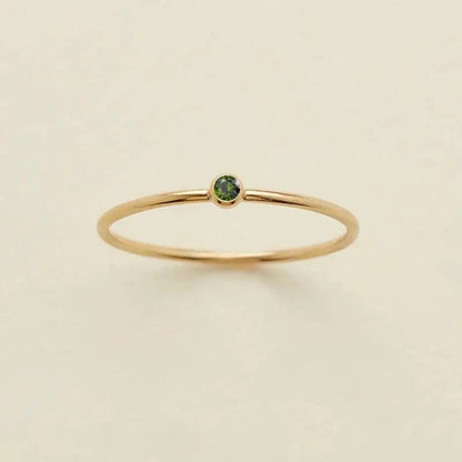 Delicate Gemstone Birthstone Ring