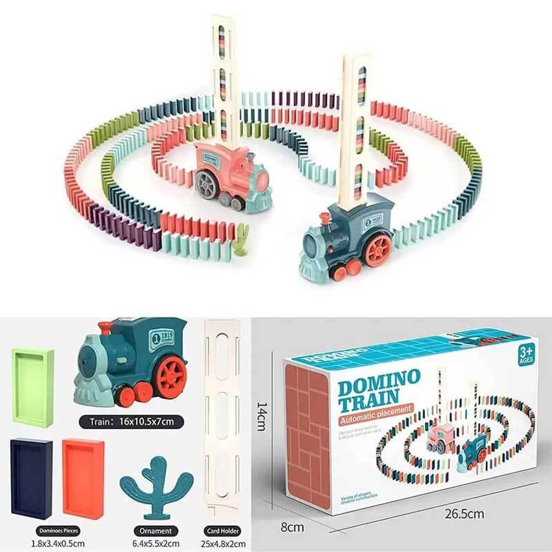 Fun Domino Run Train Set with Colorful Blocks