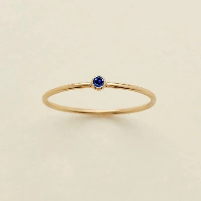 Delicate Gemstone Birthstone Ring