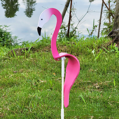 Colorful Pink Flamingo Yard Ornament