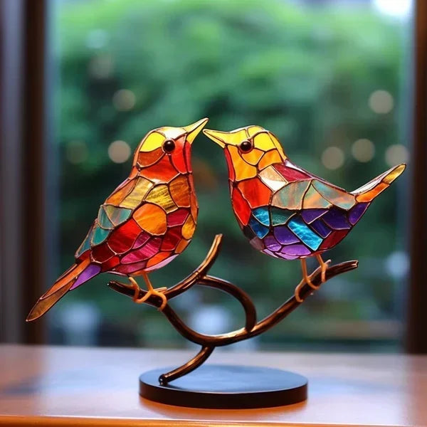 Exquisite Handmade Glass Bird Figurine Home Decor