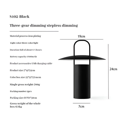 Bright Outdoor LED Garden Table Lamp Waterproof Rechargeable