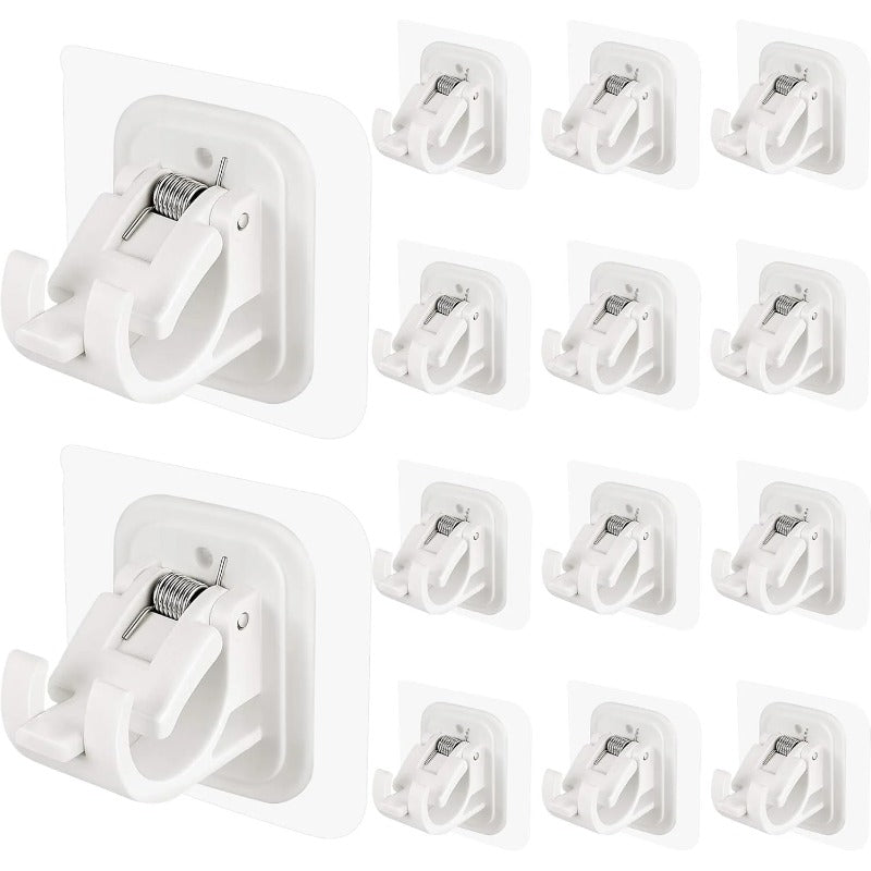 Easy Fit Curtain Rod Wall Brackets - No Drill Required