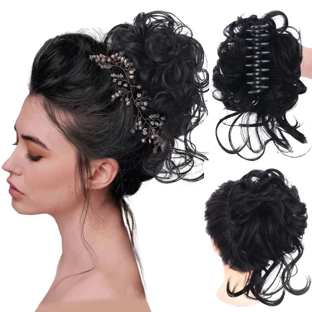 Halri | Easy Clip-in Bun for Curly Hair with Full Volume