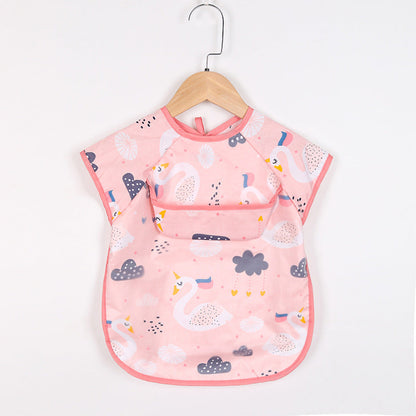 Cute Baby Bib Apron with Handy Pockets