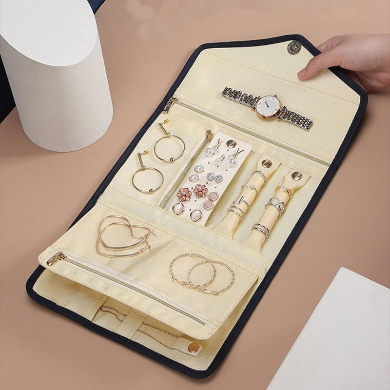 Travel Jewelry Roll Up Storage Case - Halri