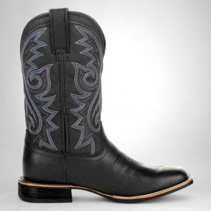 Tough Cowboy Leather Riding Boots
