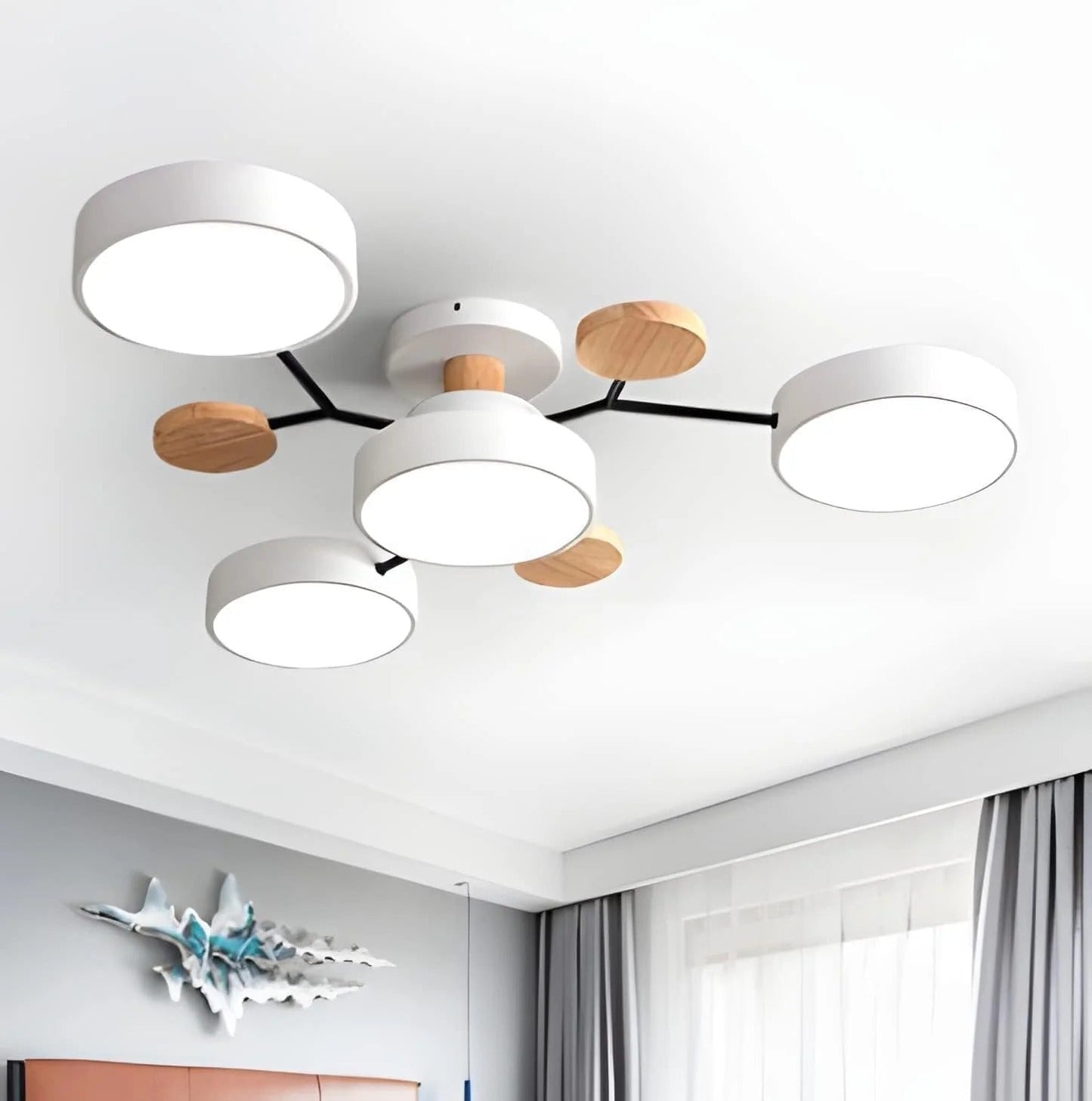 Stylish LED Ceiling Light Fixtures Bright White