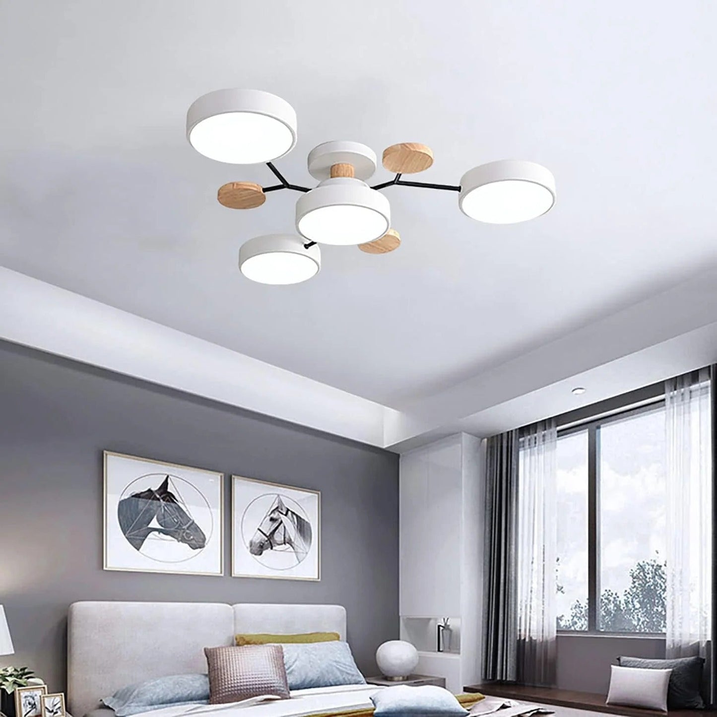 Stylish LED Ceiling Light Fixtures Bright White