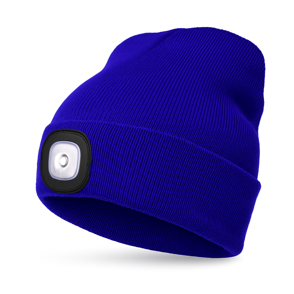 Warm Beanie Hat with Built-in LED Light
