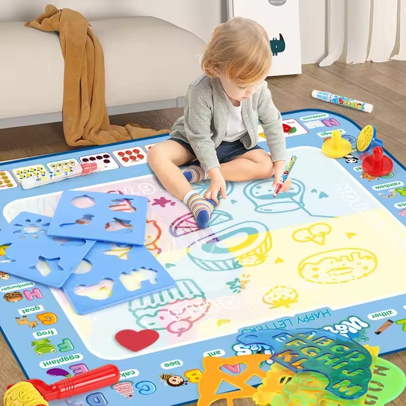 Large Kids Art Mat with Reusable Drawing Pad - Halri