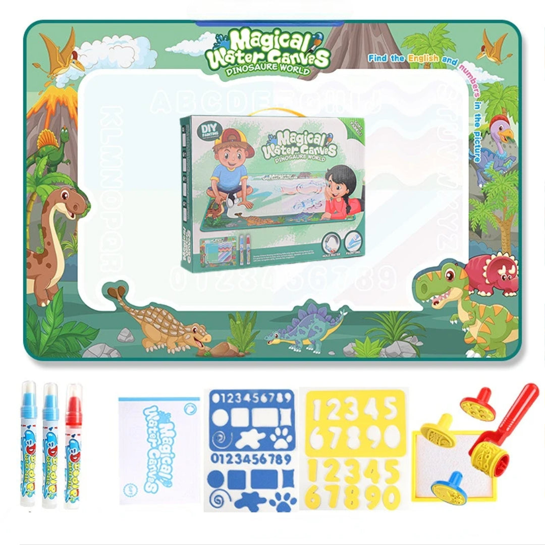 100x80CM Water Drawing Mat with Reusable Doodle Board, Mess-Free Educational Toy for Ages 3+