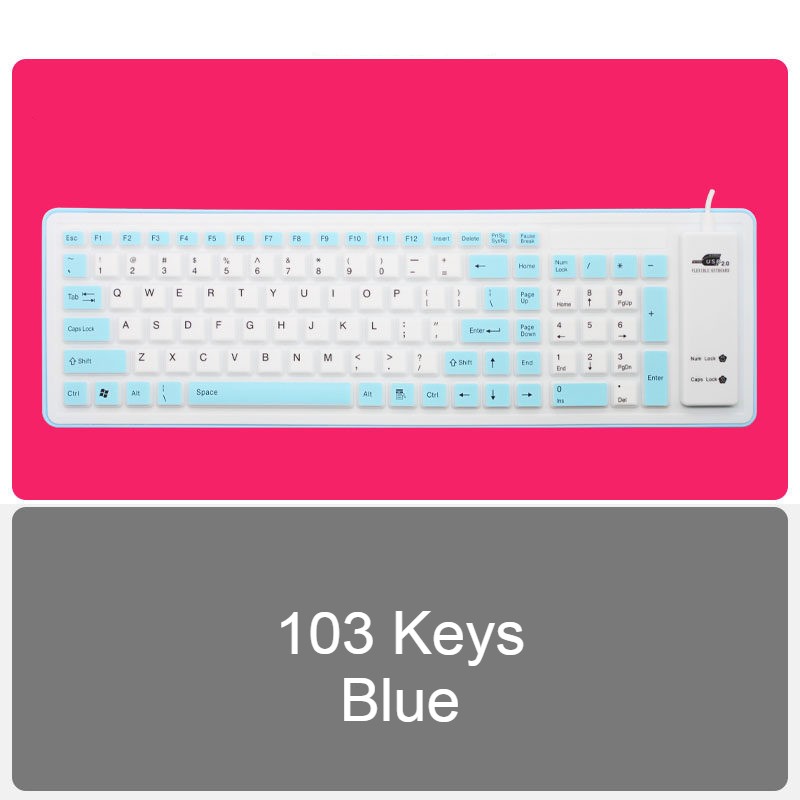 Portable USB Silent Flexible Keyboard