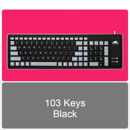 Portable USB Silent Flexible Keyboard - Halri