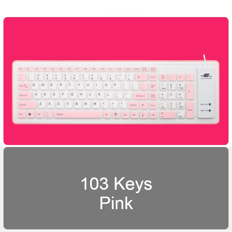 Portable USB Silent Flexible Keyboard