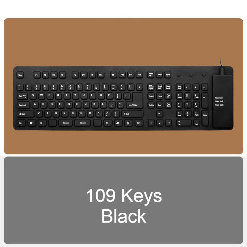 Portable USB Silent Flexible Keyboard