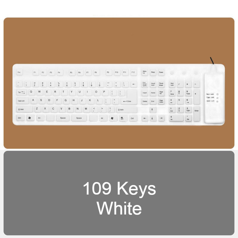 Portable USB Silent Flexible Keyboard