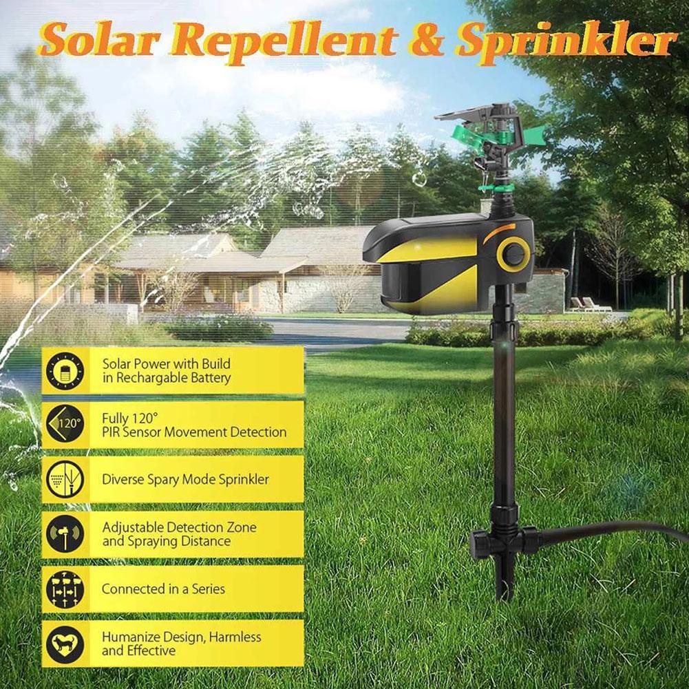 Solar Powered Deer Repellent Motion Sprinkler