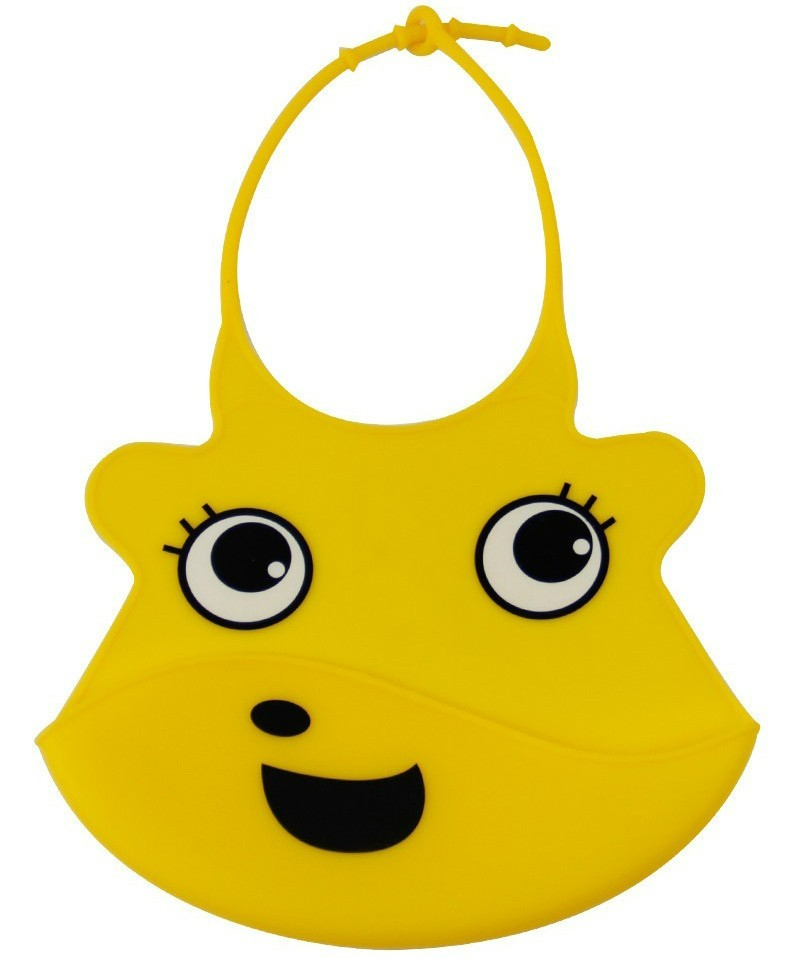 Silicone Baby Bib with Crumb Catcher - Waterproof and Adjustable