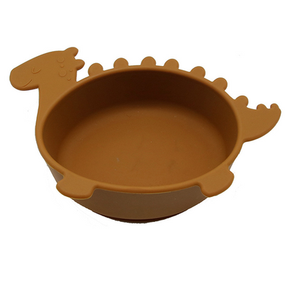 Soft Silicone Kids Bowl - Dinosaur Shaped Baby Dish