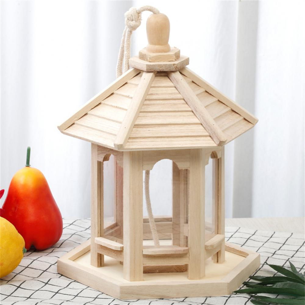 Clear Wood Home Bird Feeder