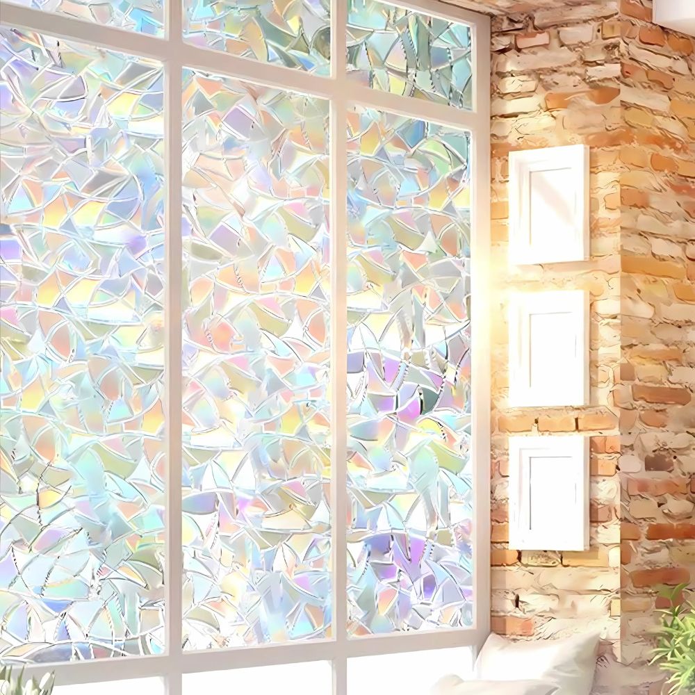 Colorful Glass Window Privacy Sticker Decal