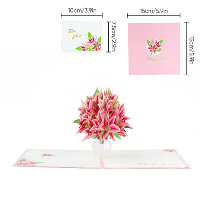 Beautiful 3D Flower Pop Up Card for Mom