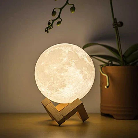 Glowing Moon Night Light - Portable - USB Rechargeable