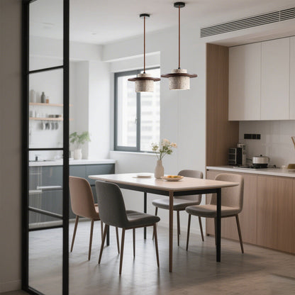 Modern Chic Travertine Pendant Light