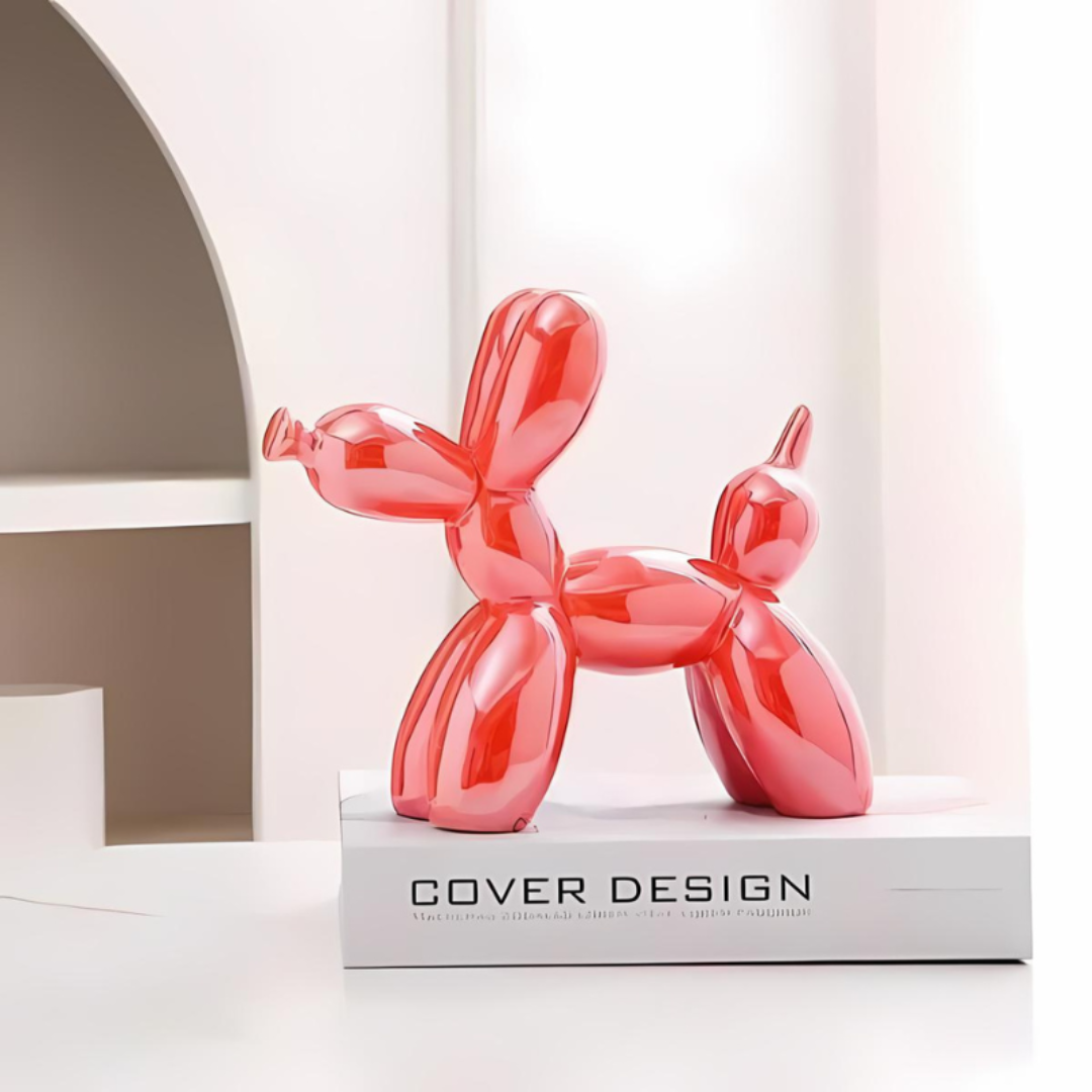 Colorful Ceramic Dog Figurine Ornament